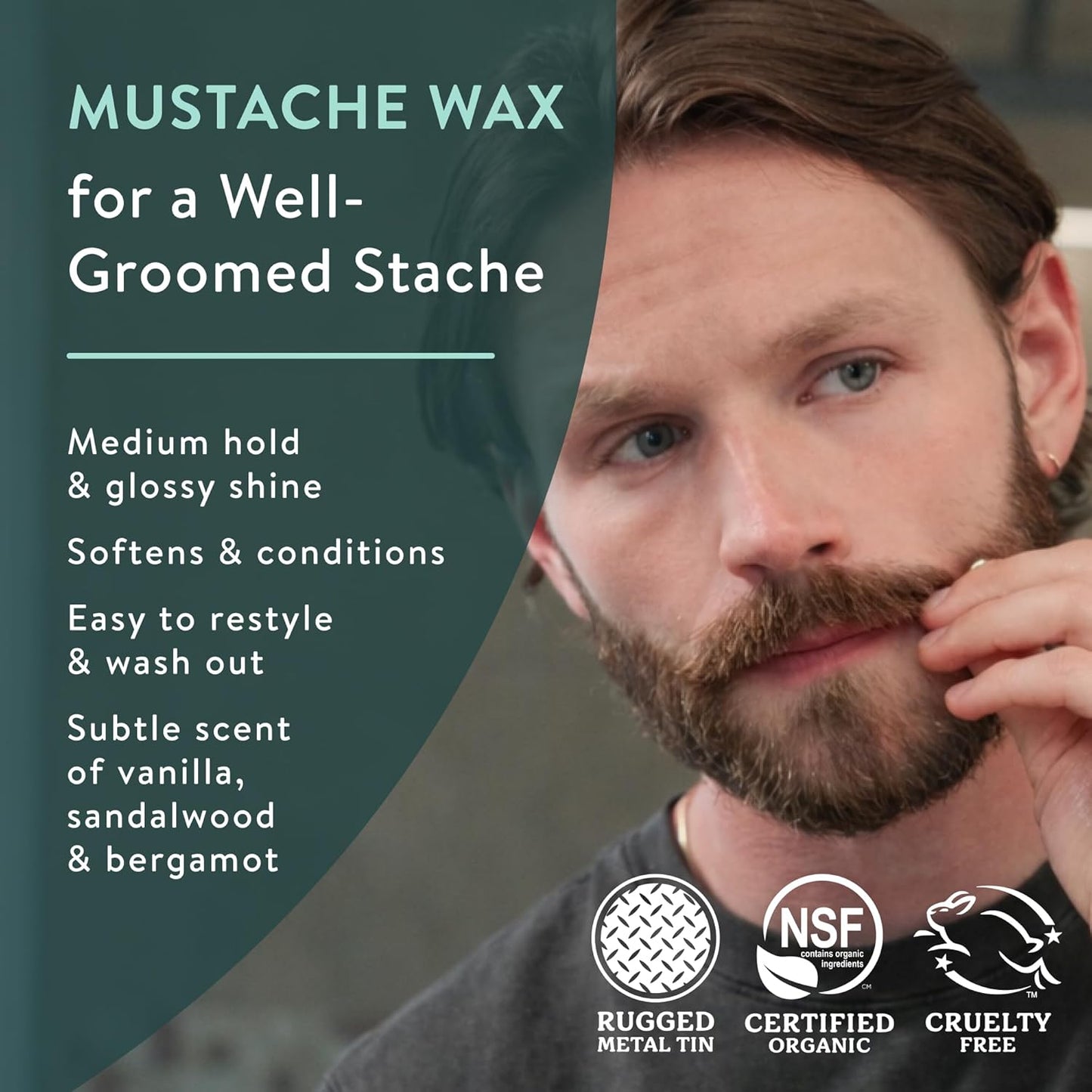 Badger Mustache Wax - 0.75 oz Tin