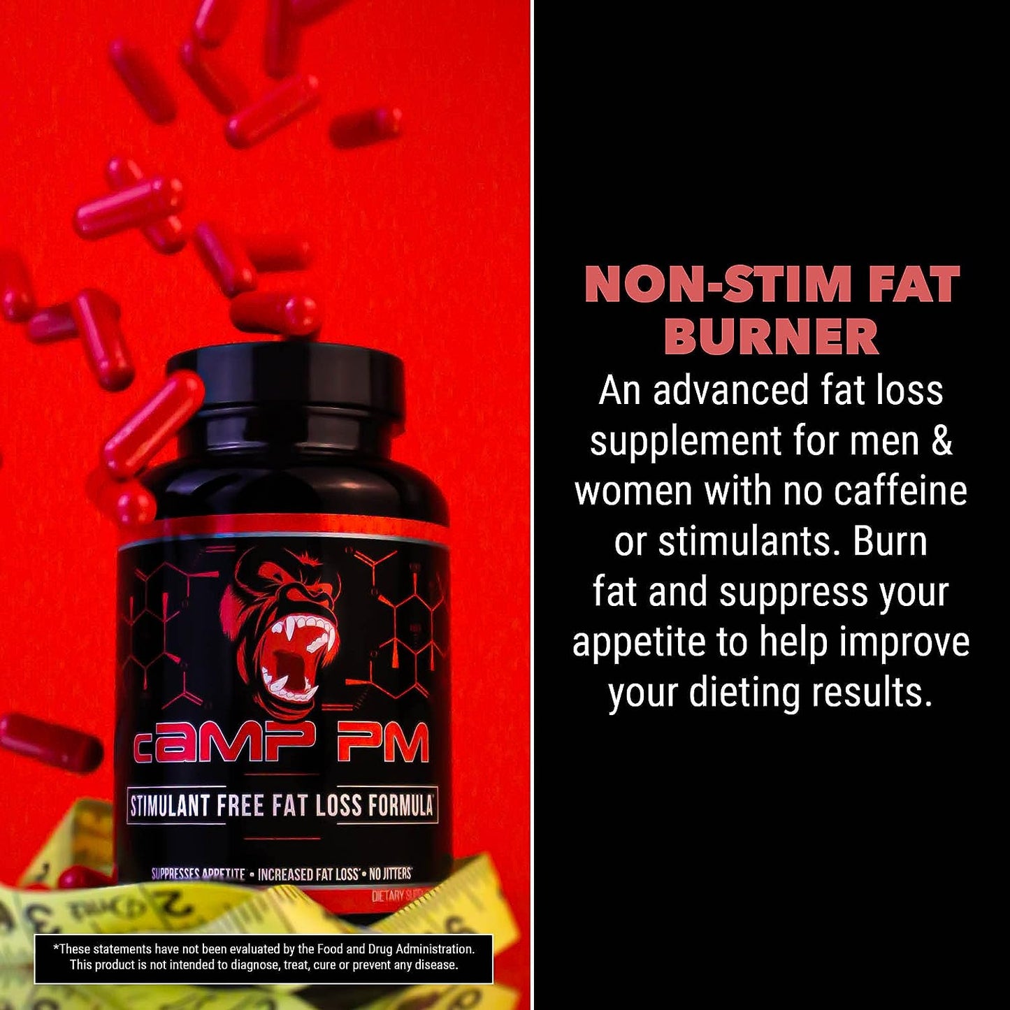 Gorilla CAMP PM STIM-FREE FAT LOSS FORMULA 120 Capsules