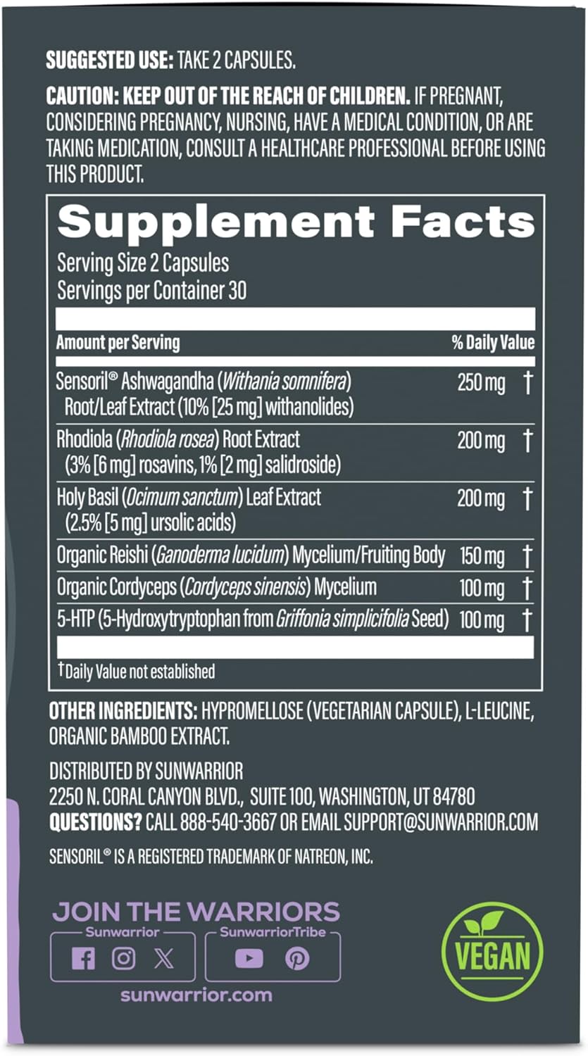 Sunwarrior Active Focus & Balance  - 60 Capsules
