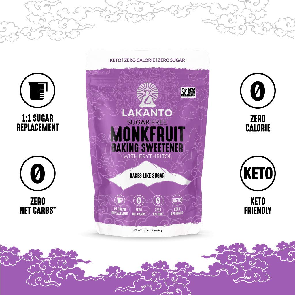 Lakanto Baking Monk Fruit Sweetener with Erythritol - 1 lb