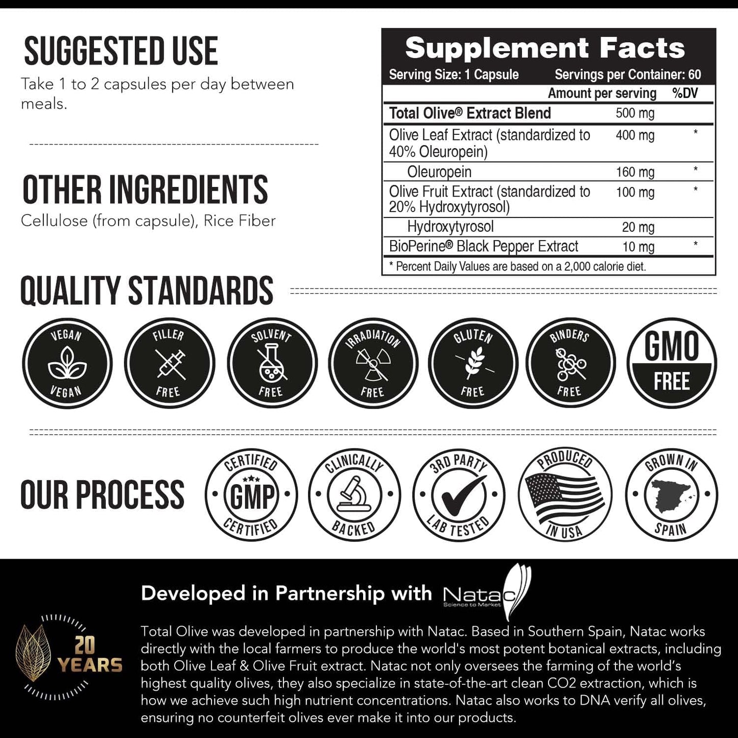 Total Olive® - Olive Leaf Extract  60 Count