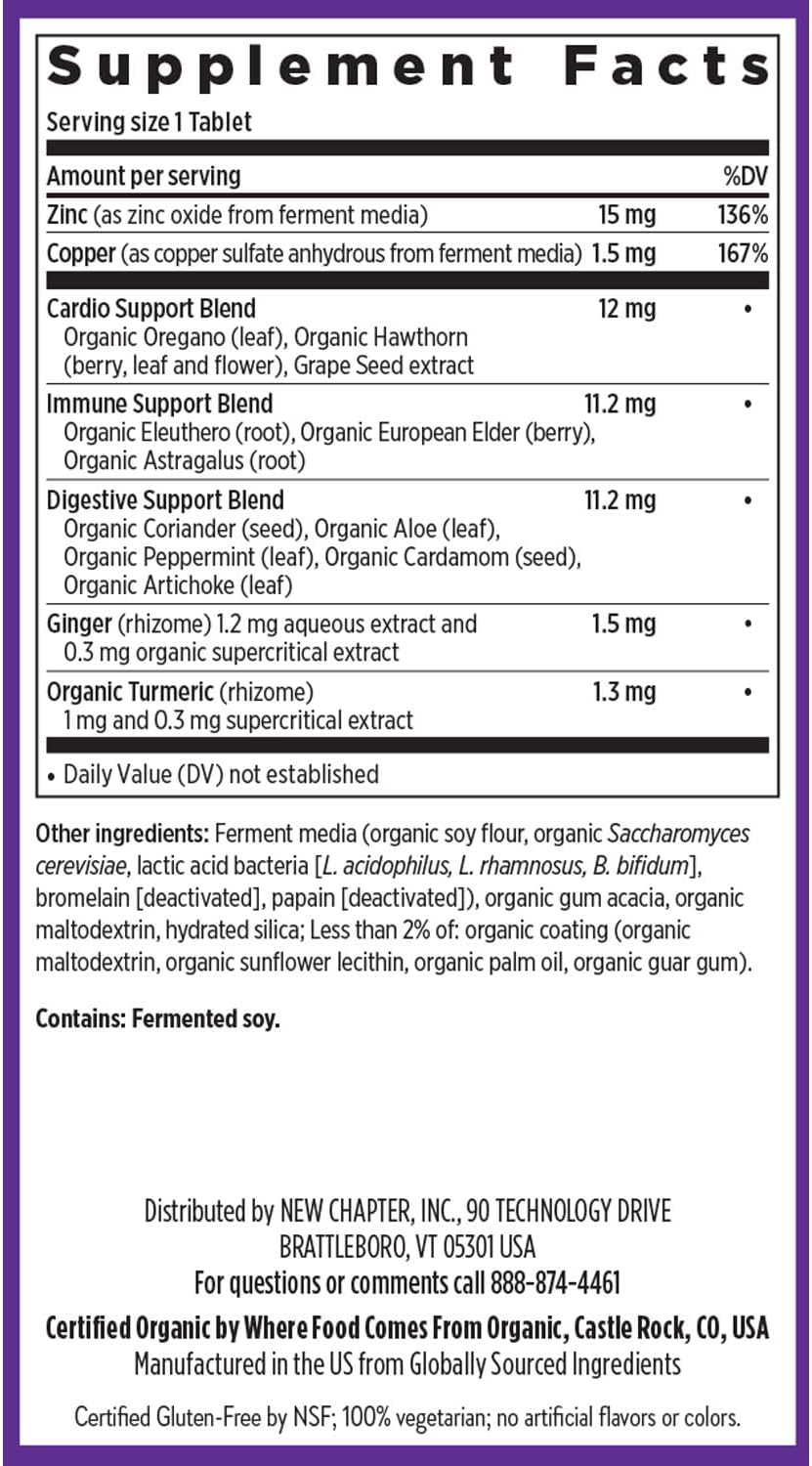 New Chapter  Fermented Zinc Complex - 30 Count
