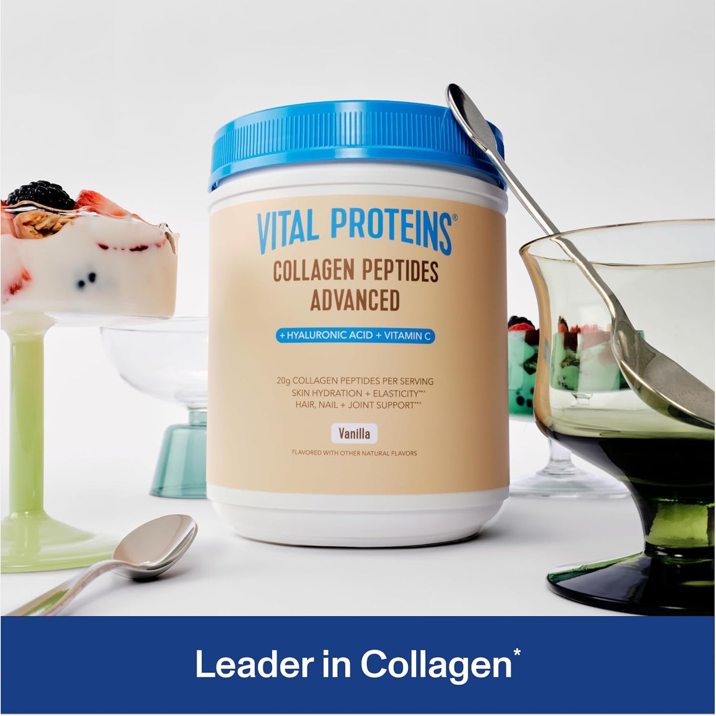 Vital Proteins Collagen Peptides Advanced   - Vanilla Flavor Powder, 21oz