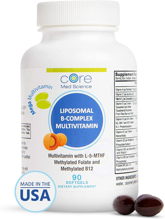 Core Med Science Liposomal Vitamin B-Complex, 90 Softgels