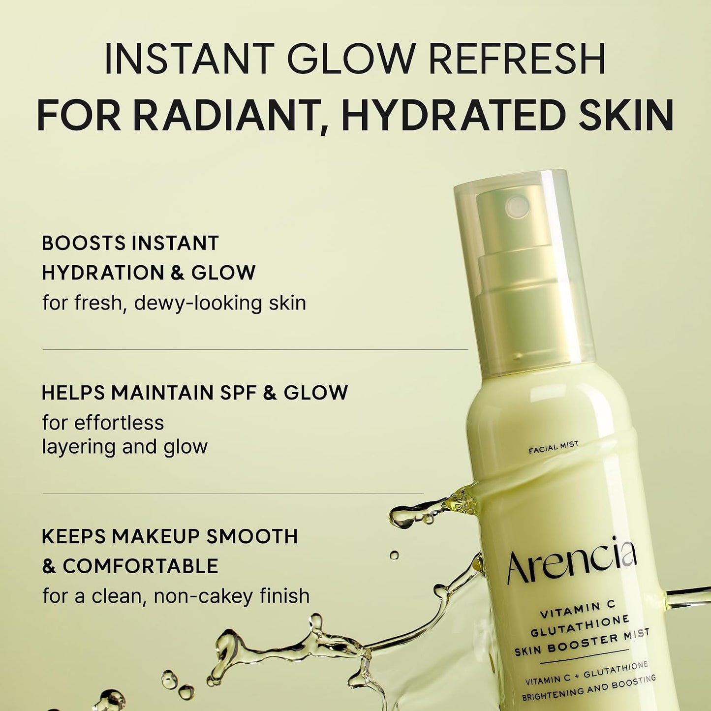 ARENCIA Vitamin C & Glutathione Skin Booster Mist - 3.38 fl oz