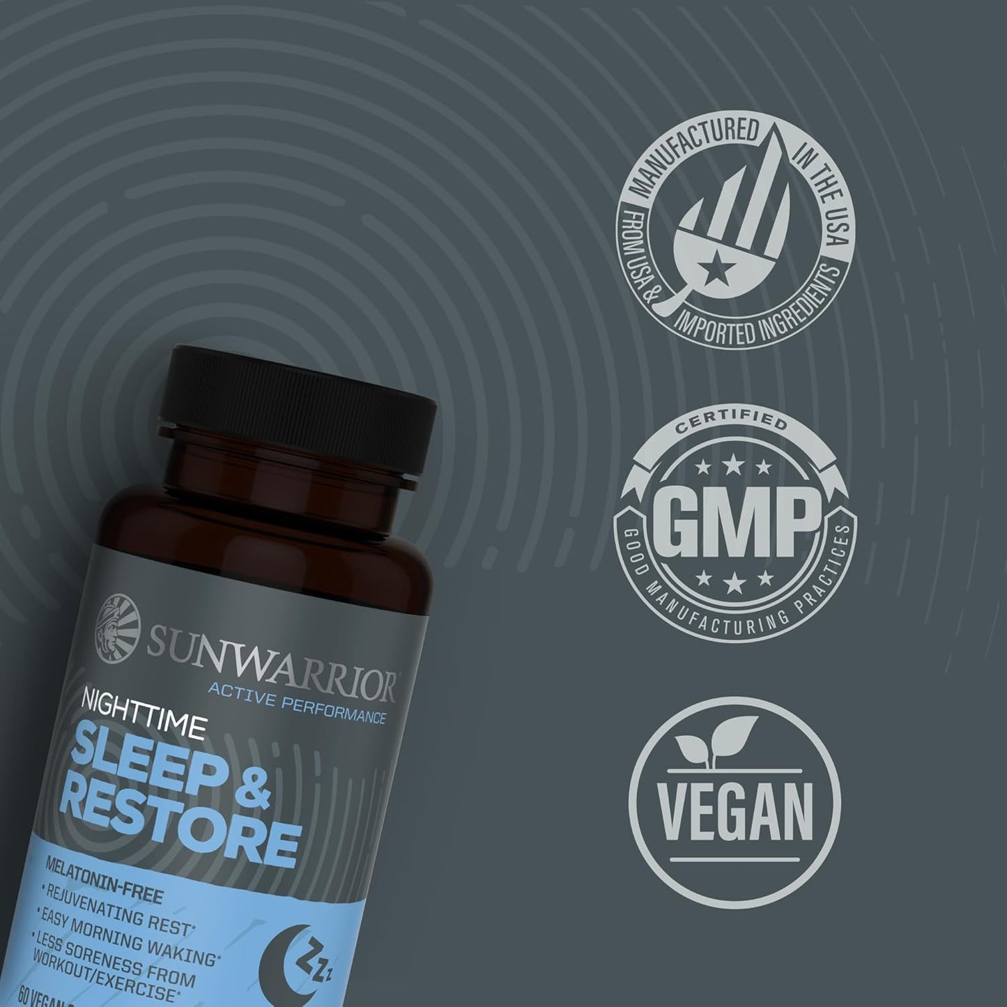 Sunwarrior Sleep Support & Restore  -60 Capsules