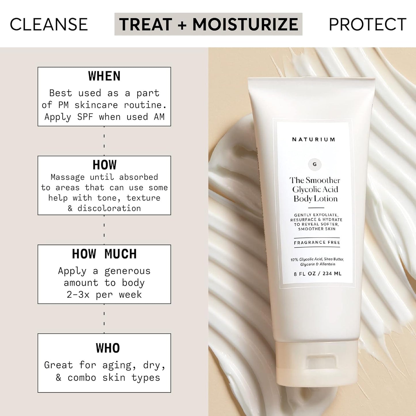 Naturium The Smoother Glycolic Acid Body Lotion - 8 oz