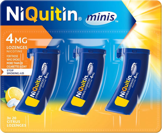 NiQuitin 4mg Minis Citrus Lozenges - Citrus Flavour 3 x 20