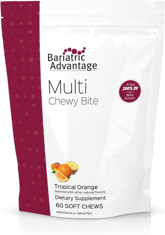 Bariatric Advantage Multi Chewy Bite - Soft Chew Multivitamin for  Surgery Patients 60 Count