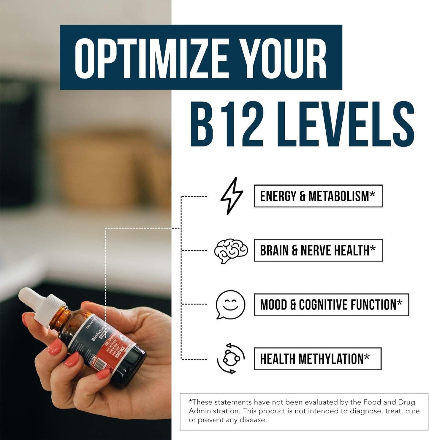 BioActive Vitamin B12 5000 mcg Contains 3 BioActive