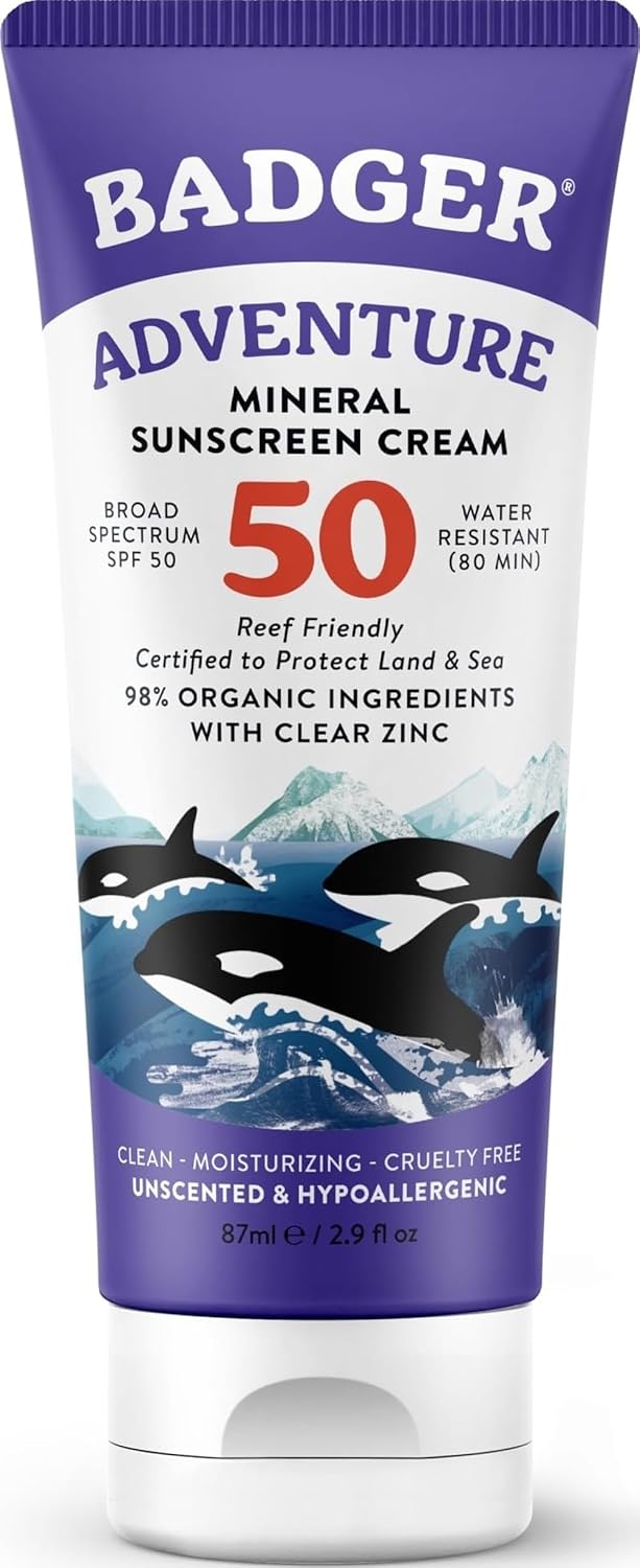 Badger Reef Safe Mineral Sunscreen, SPF 50 - 2.9 fl oz