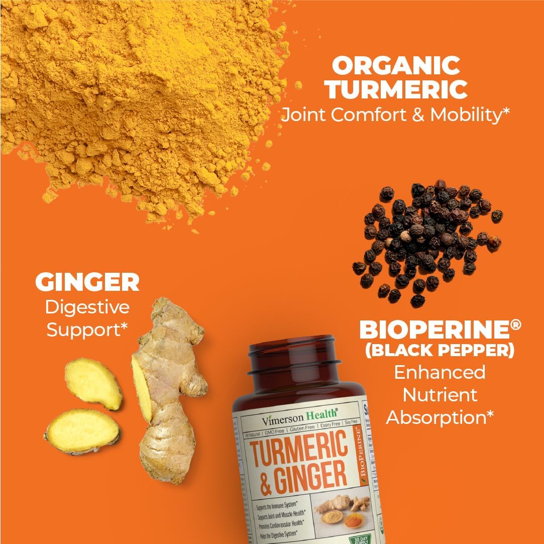 Tumeric and Ginger with Black Pepper 60 capsules