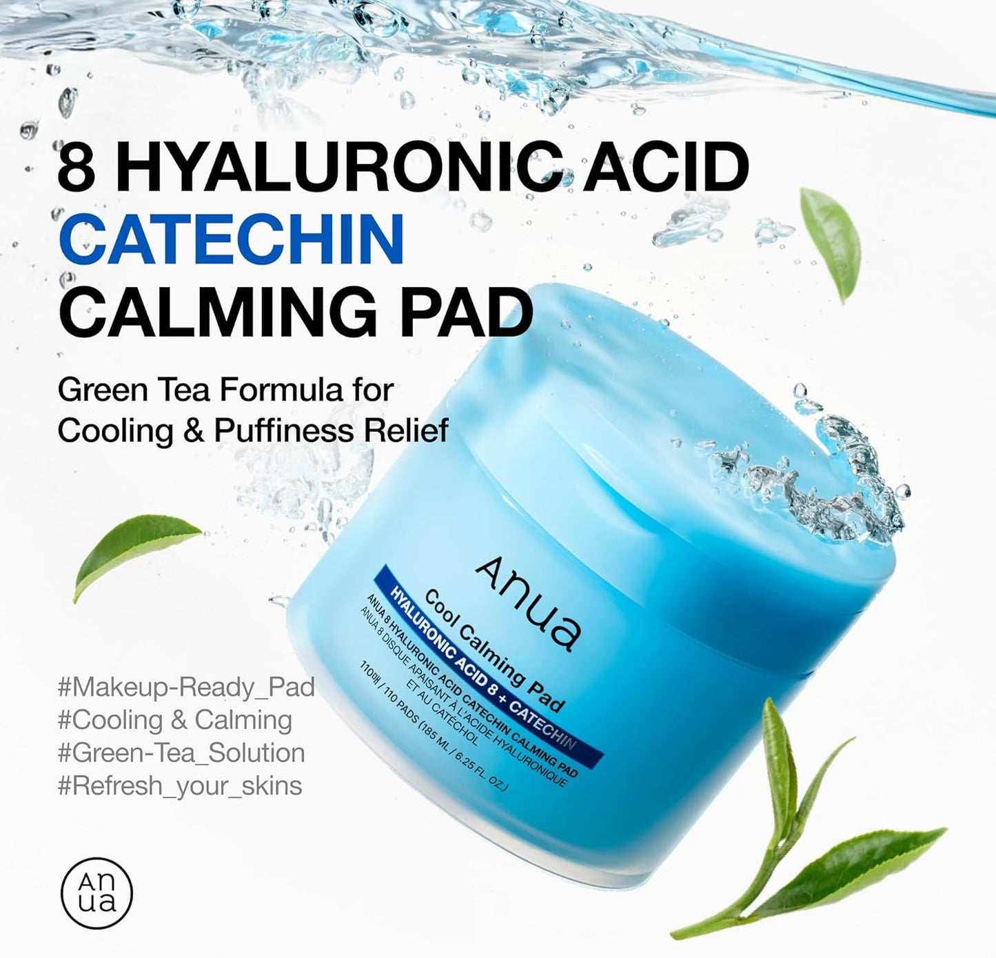 Anua 8 Hyaluronic Acid Catechin Calming Pad - 110 Pads