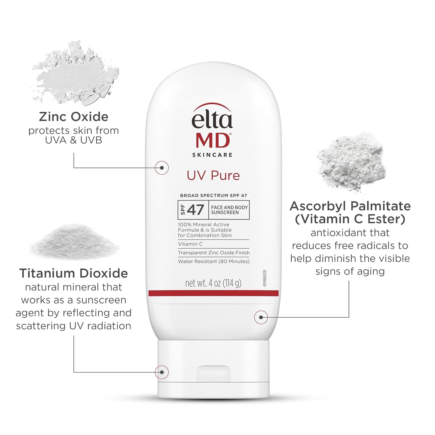 EltaMD UV Pure Face and Body Sunscreen, SPF 47 - 0.4 0z