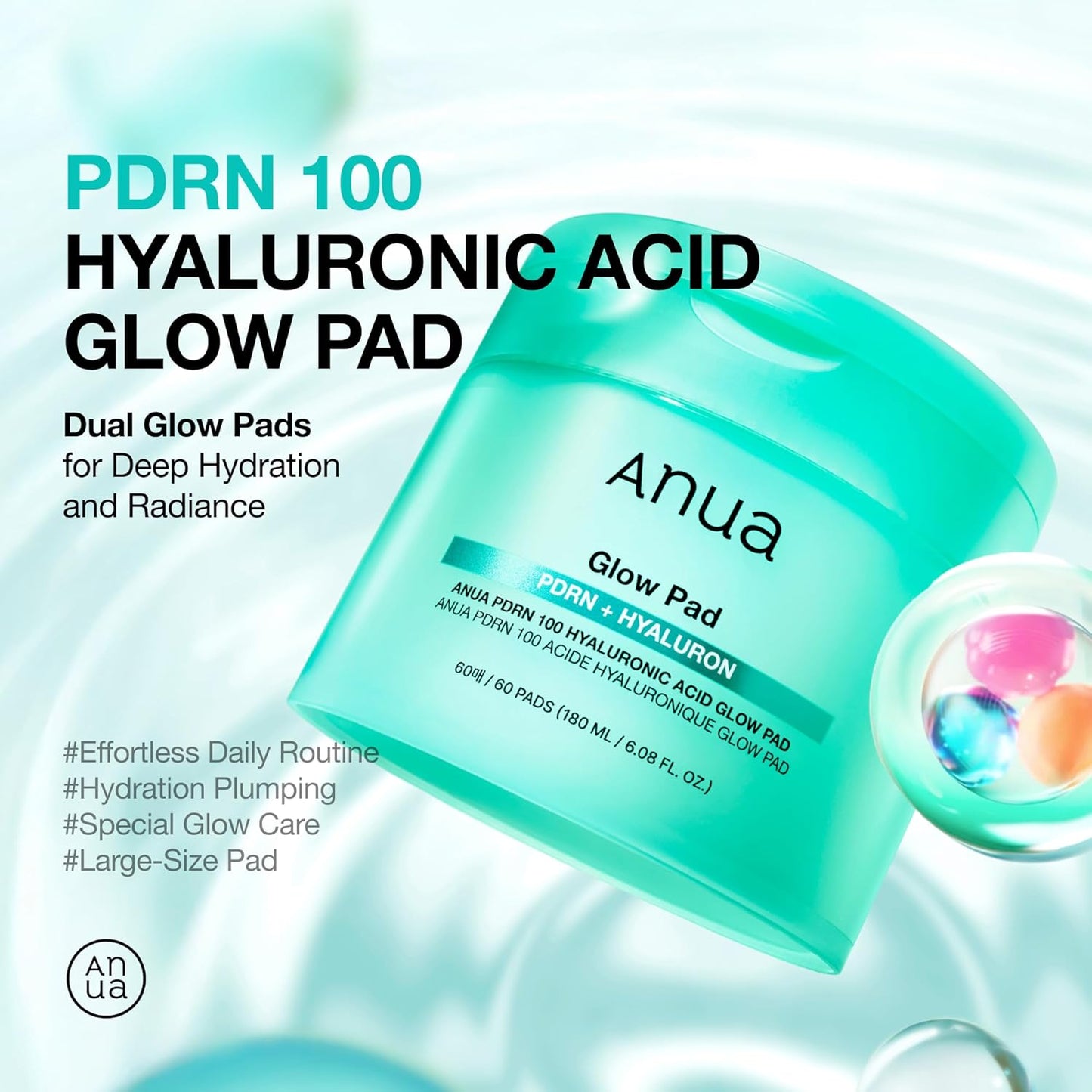 ANUA PDRN 100 Hyaluronic Acid Pad - 60 Pads