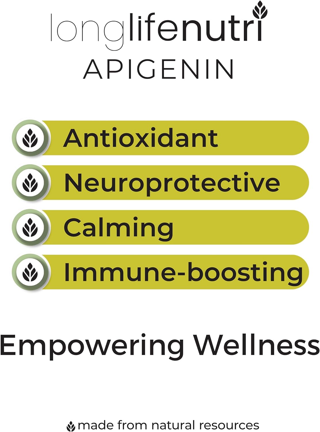 Apigenin Supplement  180 Vegetarian Capsules