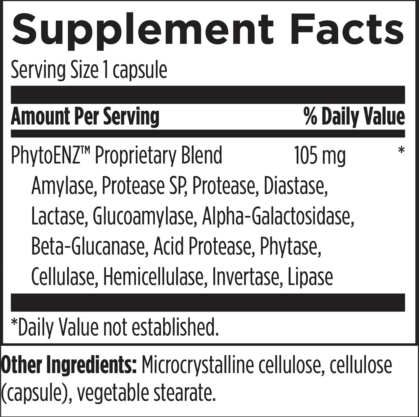 Designs for Health Plant Enzyme Digestive Formula -90 Capsules