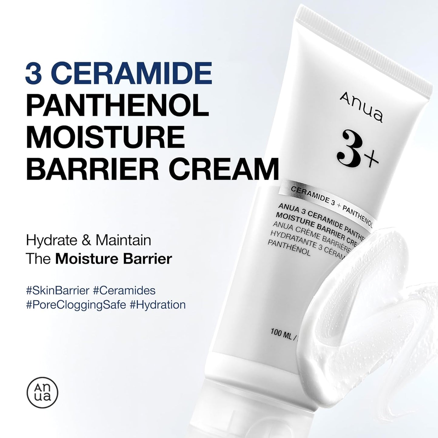 ANUA 3 Ceramide Panthenol Moisture Barrier Cream - 3.38 fl oz