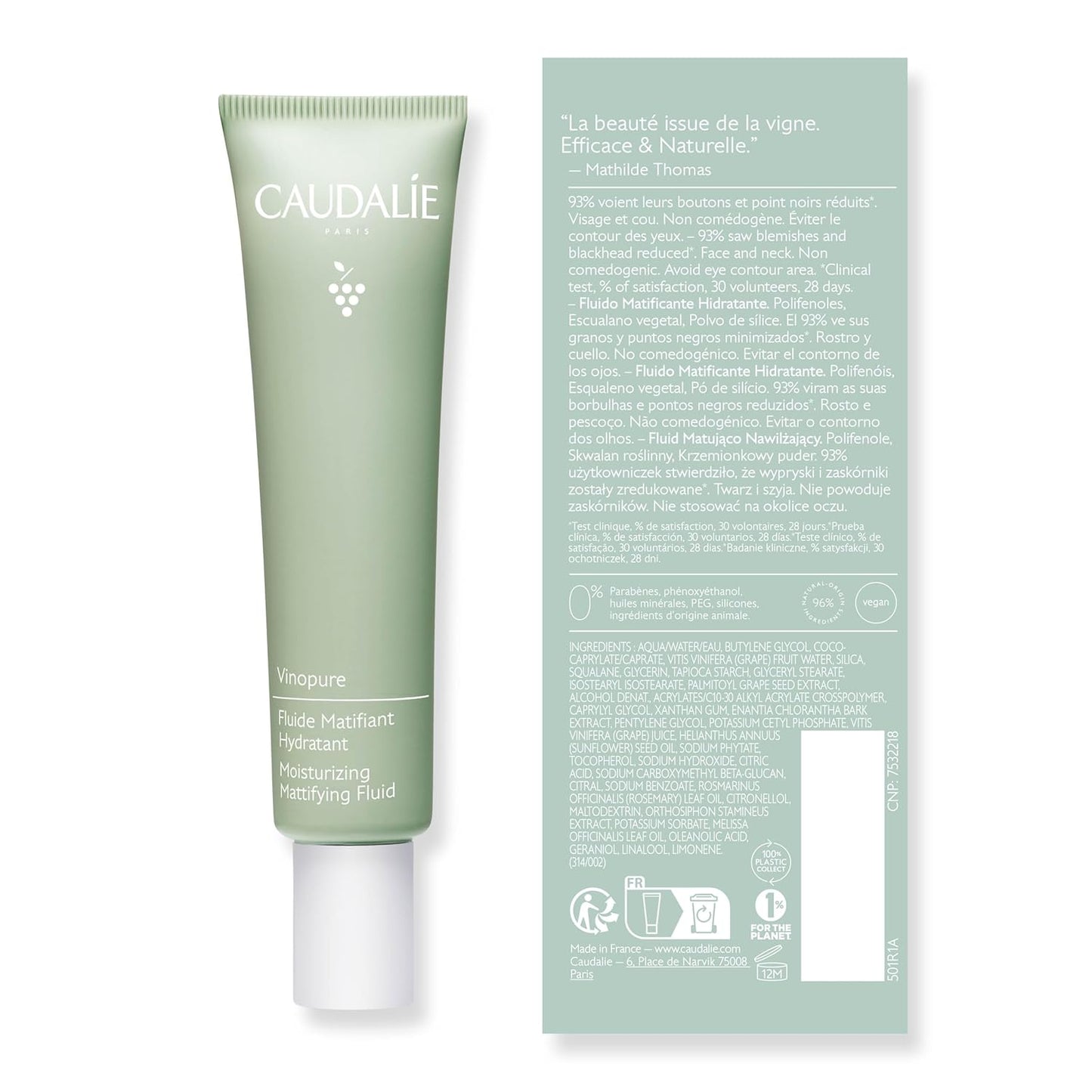 Caudalie Vinopure Oil Control Moisturizer 1.35 Fl Oz