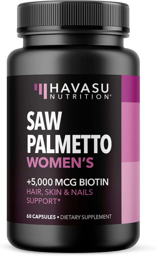Saw Palmetto Gummies for Women | Saw Palmetto Supplement & Hair Health to Support Stronger Hair 60 count