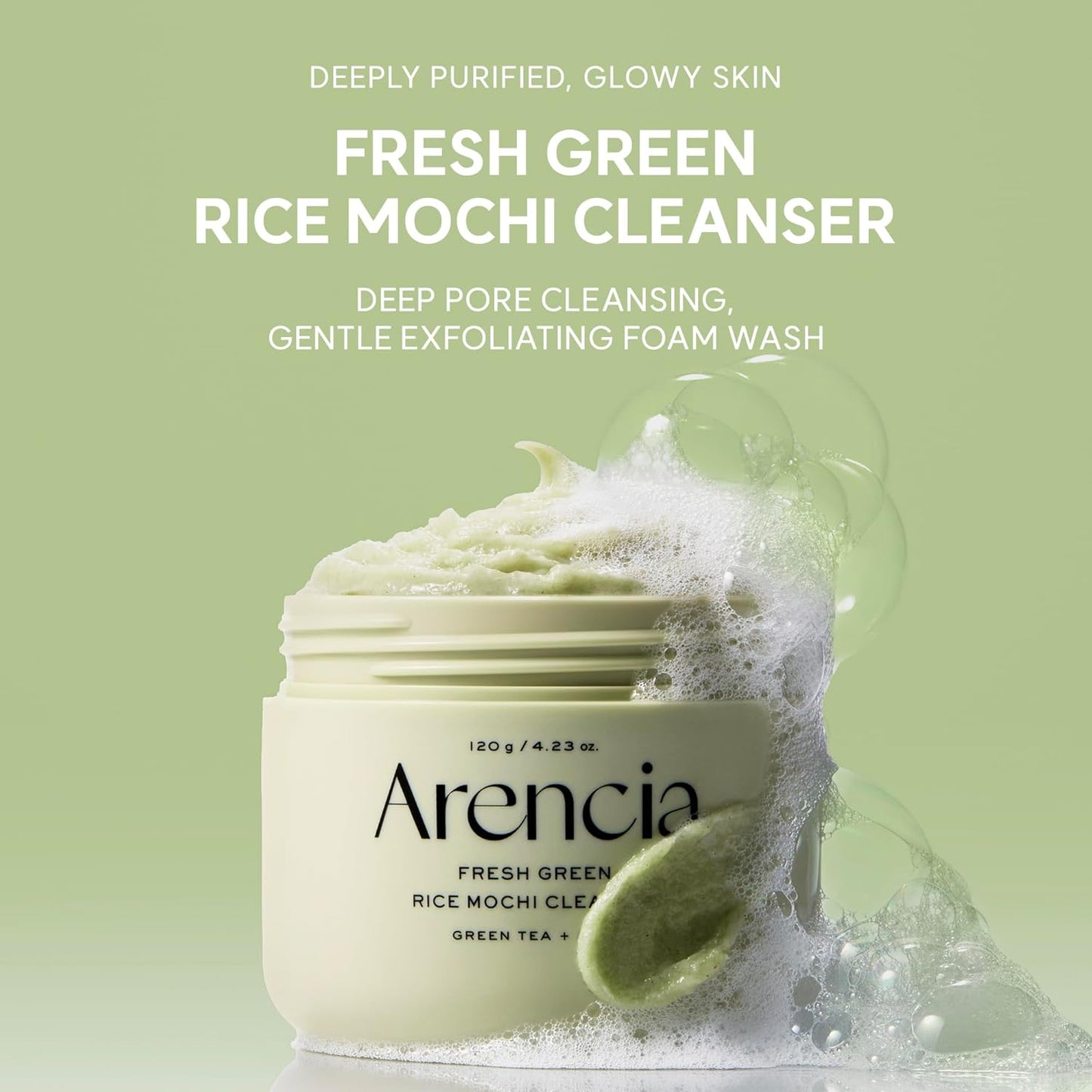 Arencia Korean Rice Mochi Face Cleanser & Daily Scrub - 1.76oz