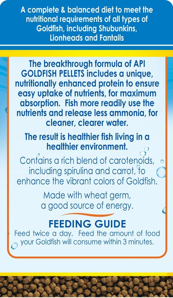 API GOLDFISH PELLETS Fish Food 7-Ounce Container, Large