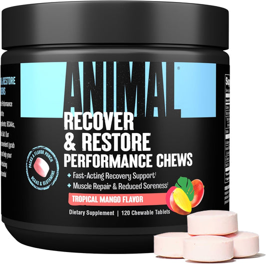 Animal Recovery Chews - Muscle Repair and Hydration with Fast Acting Amino Acids,- Tropical Mango