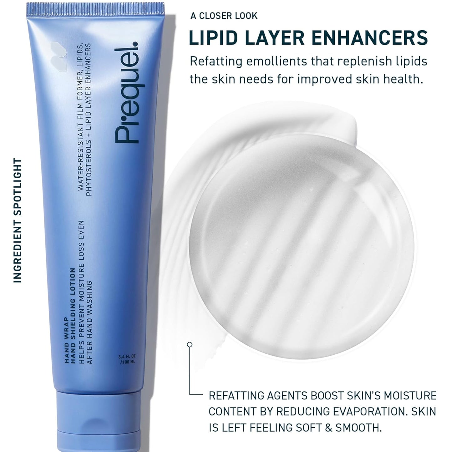 Prequel Skin Hand Wrap, Hand Cream for Dry Cracked Hands -3.4 oz