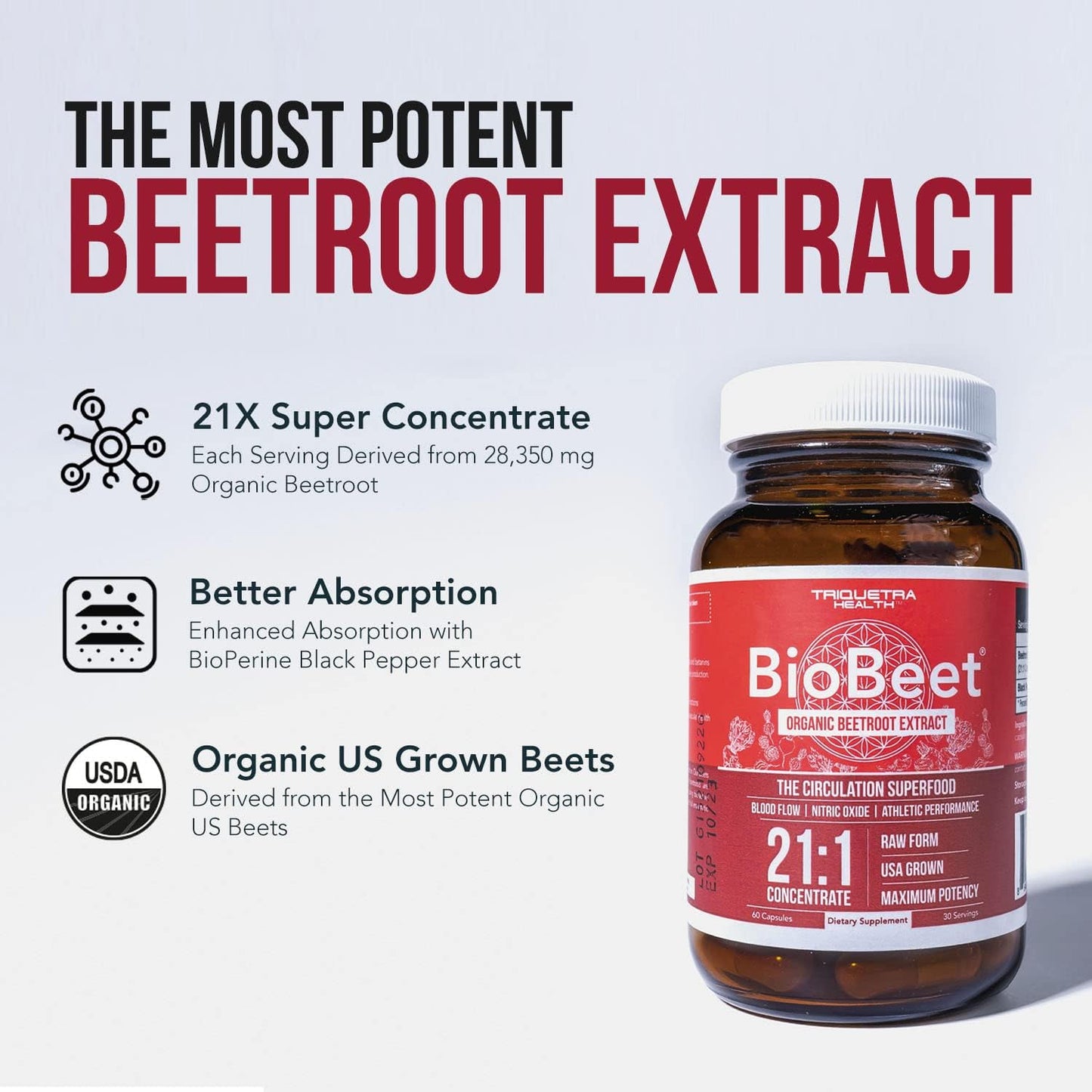 BioBeet® Max Strength Beet Root  60 Capsules