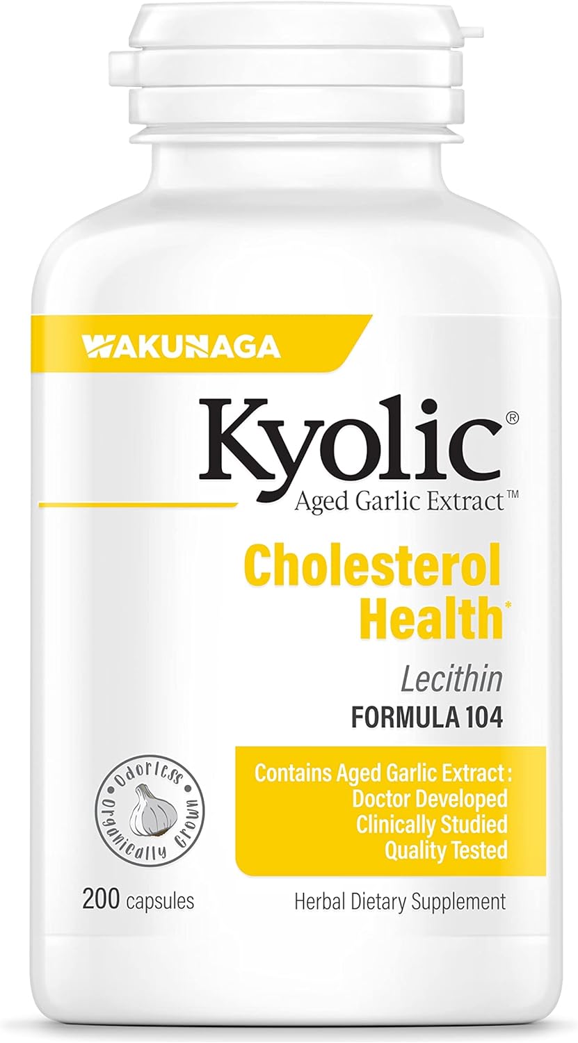 Kyolic Aged Garlic Extract Formula 104 Cholesterol Health, 200 Capsules