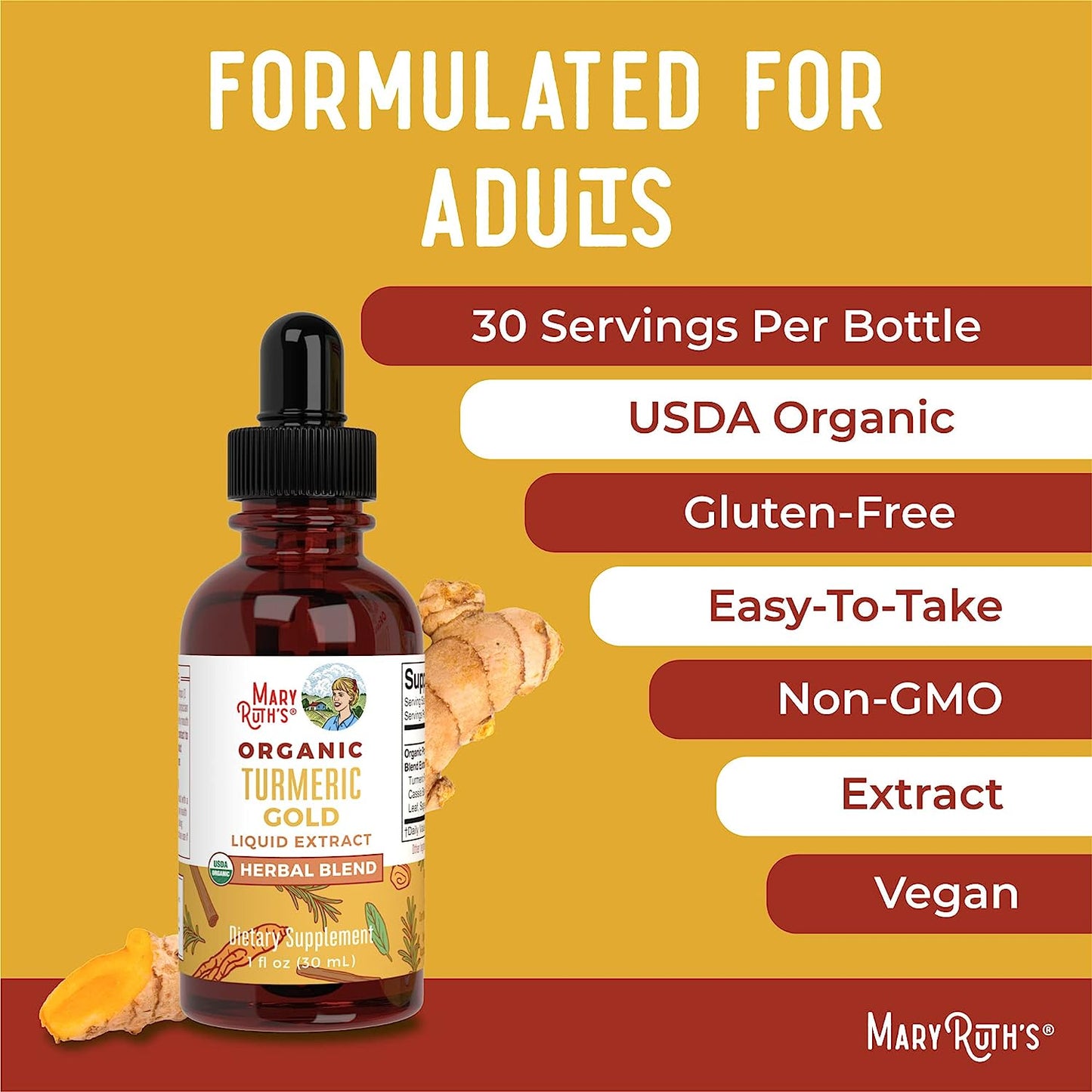 MaryRuth's Turmeric Gold Liquid Drops