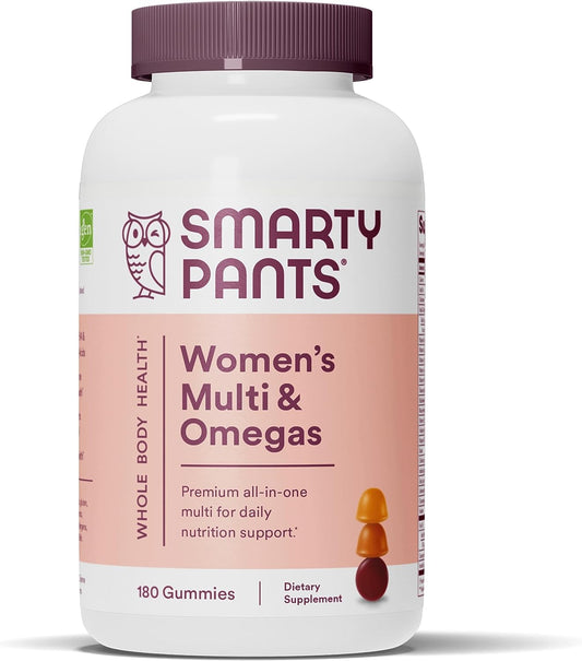SmartyPants Women's Formula Gummy Vitamins: Gluten Free, Multivitamin, CoQ10, Folate 180 gummies
