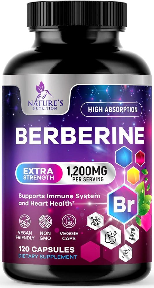 Berberine Supplement 1200mg, High Absorption Berberine -120 capsules