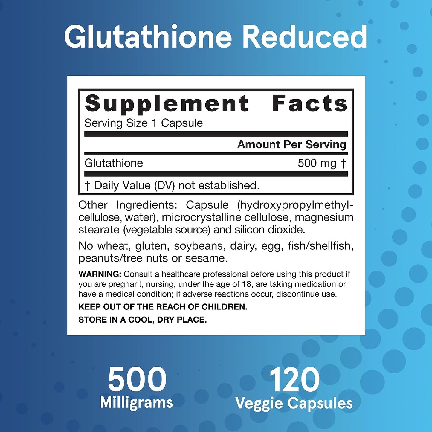 Jarrow Formulas Glutathione Reduced 120 Veggie Capsules