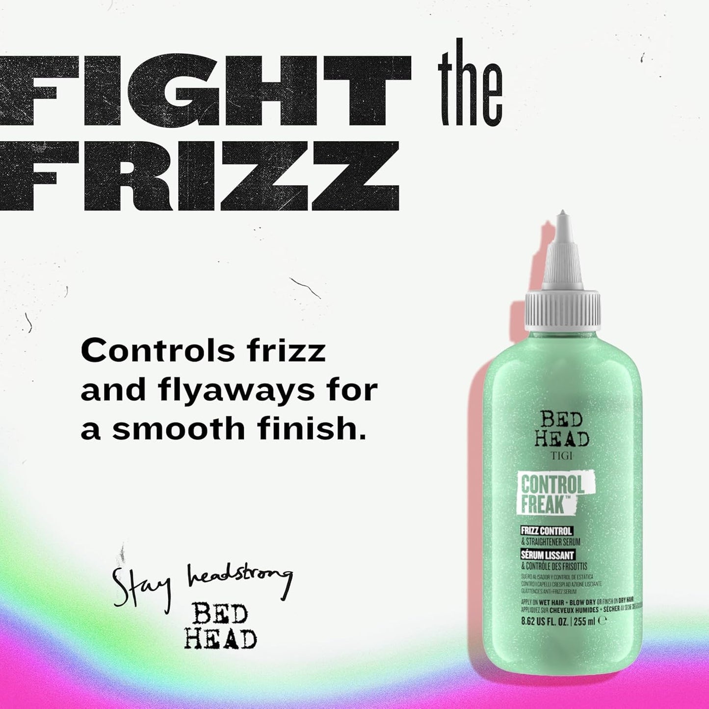 TIGI Hair Serum For Curly or Frizzy Hair Control Freak Hair Care and Straightener  - 8.62 fl oz