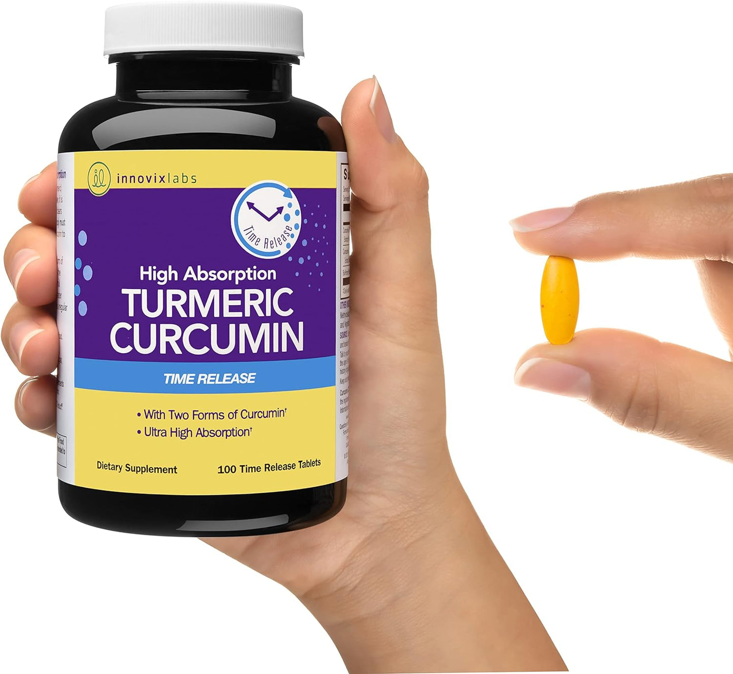 InnovixLabs Turmeric Curcumin with Black Pepper - 100 tablets