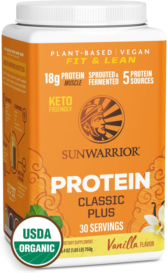 Sunwarrior Clean Vegan Protein Powder Vanilla flavour -1.65 lb