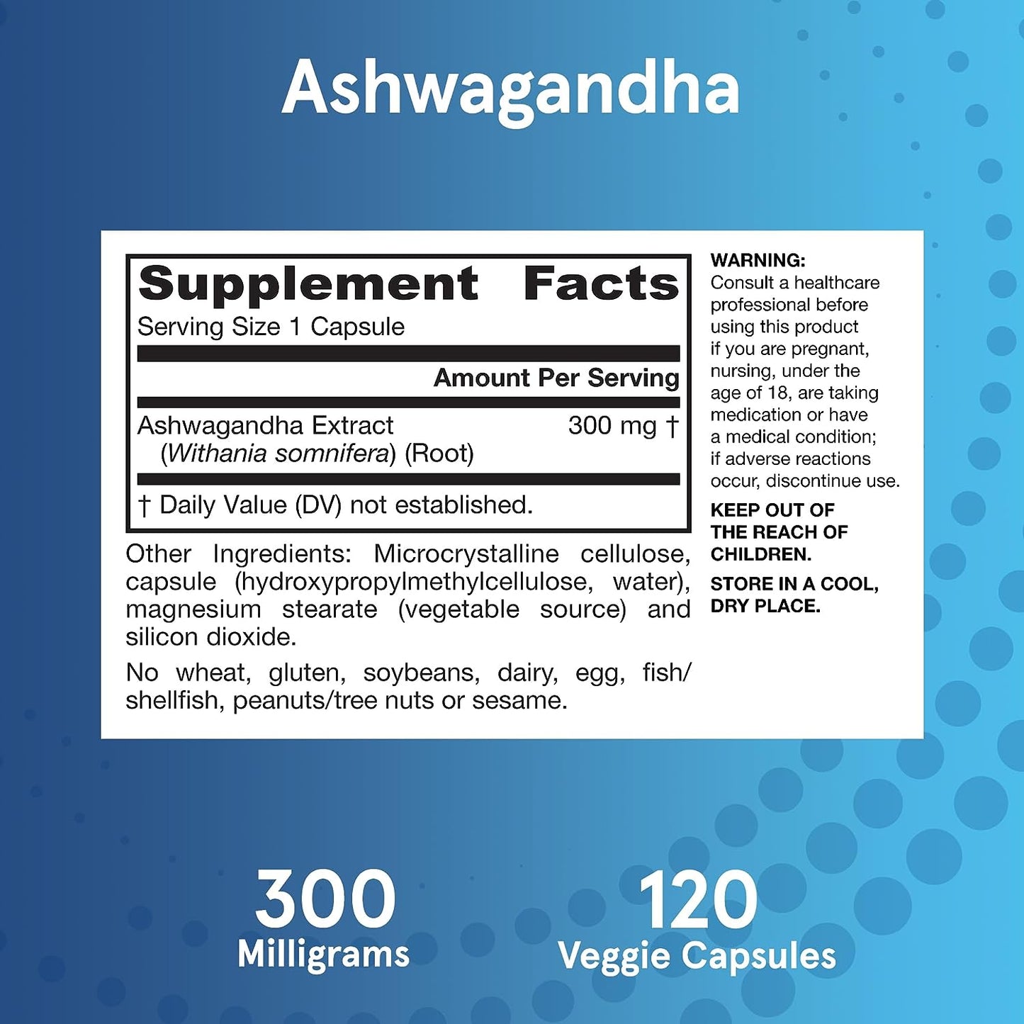 Jarrow Formulas Ashwagandha 120 Veggie Capsules