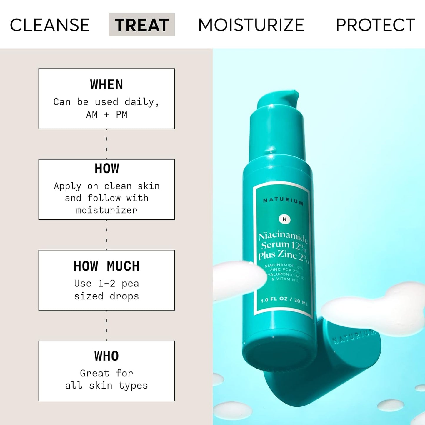 Naturium Niacinamide Face Serum 12% Plus Zinc 2% - 1 oz