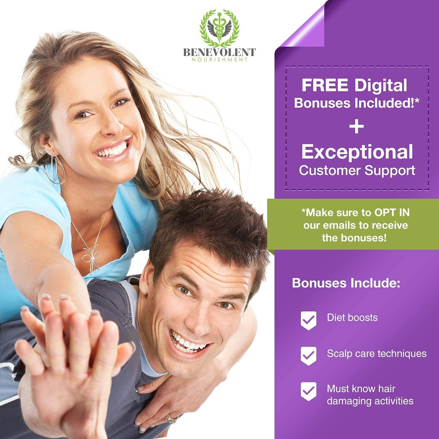 Benevolent Liquid Biotin 15000 mcg-30 ml