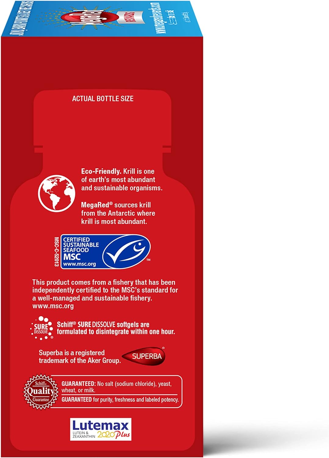 Megared Omega-3 Blend Total Body + Refresh 500mg Softgels, (65 Count in a Bottle)