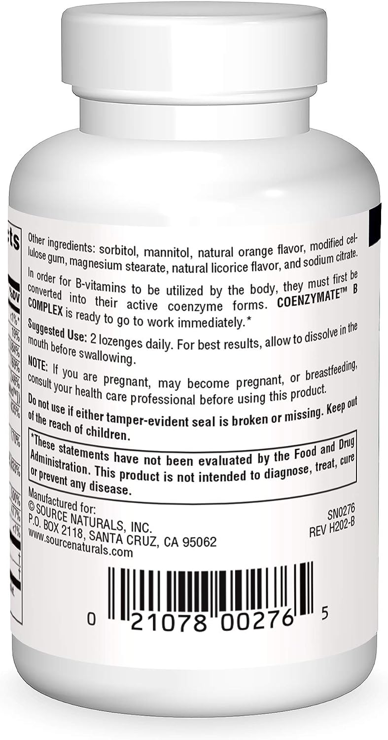 Source Naturals Coenzymate B Complex - Orange Flavor 120 Lozenges