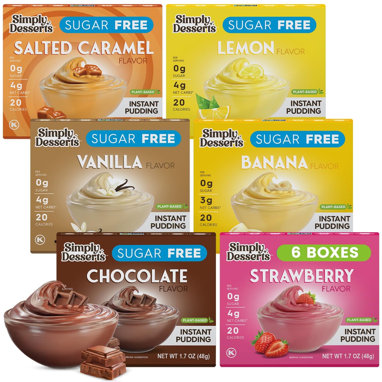 Simply Desserts Variety  6-Pack - 1.7 Oz Ea