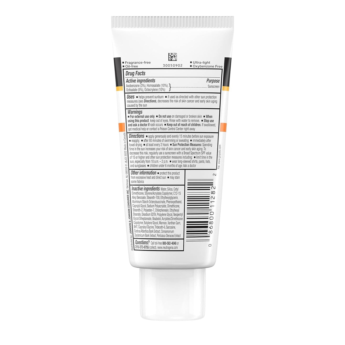 Neutrogena Clear Face Liquid Lotion Sunscreen for Acne-Prone Skin