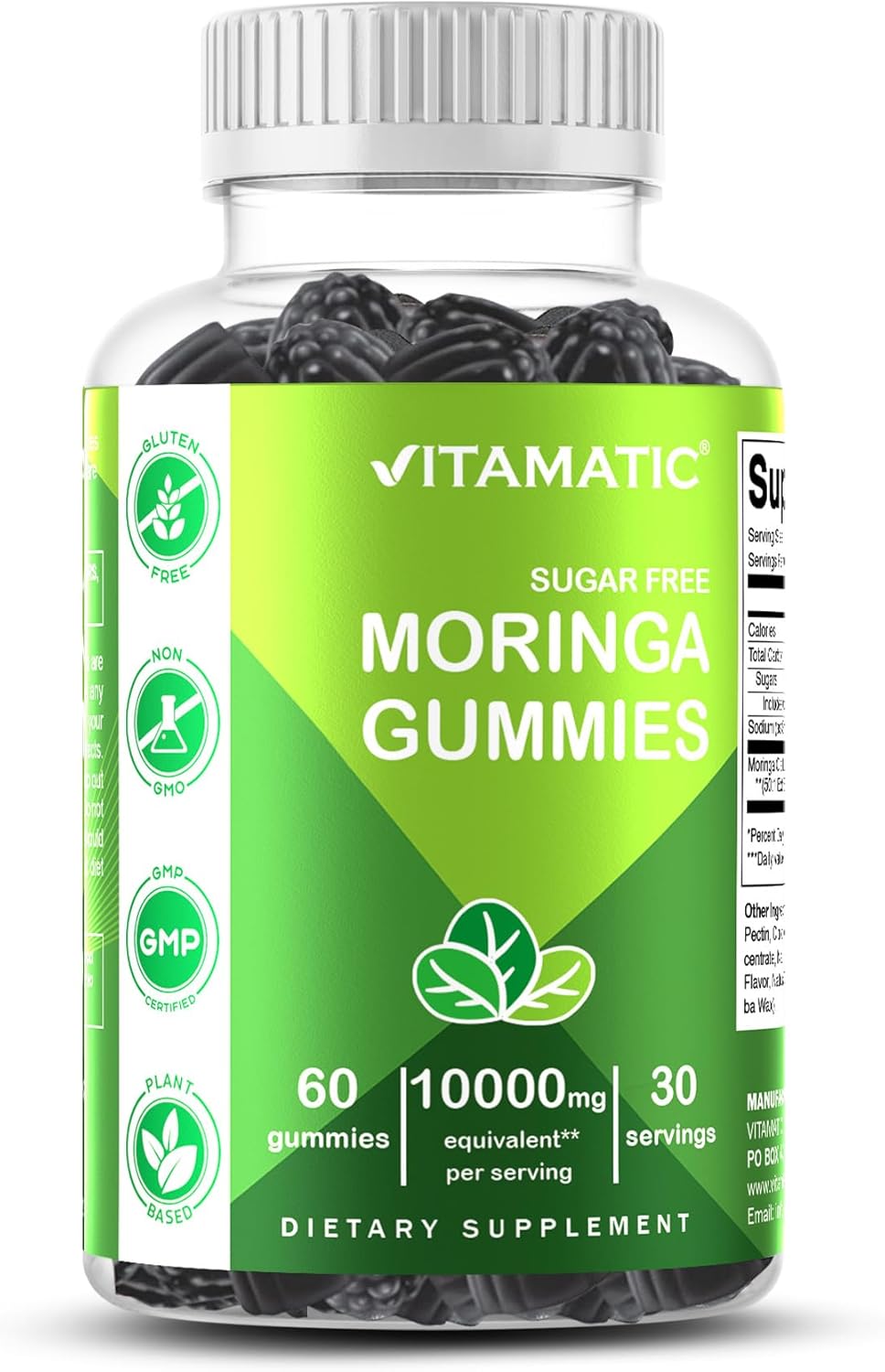 Vitamatic Sugar Free Moringa Gummies 10,000 mg -60 count
