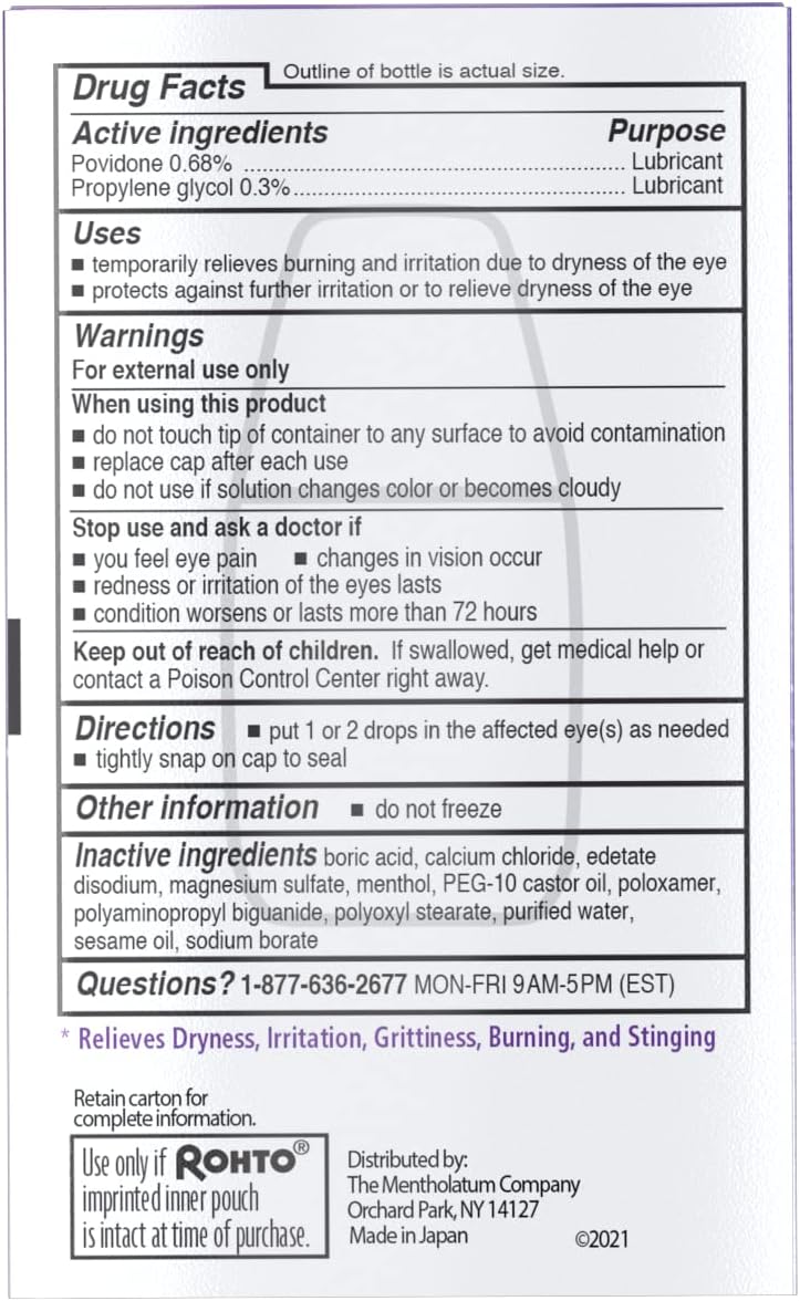 Rohto DryAid Eye Relief Lubricant Eye Drops