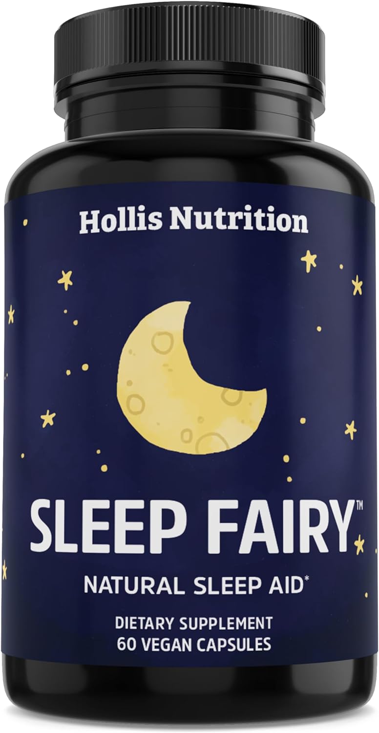 Sleep Fairy Natural Sleep Aid | Melatonin 10mg, L-Theanine, 5-HTP, Valerian Root - 60 capsules