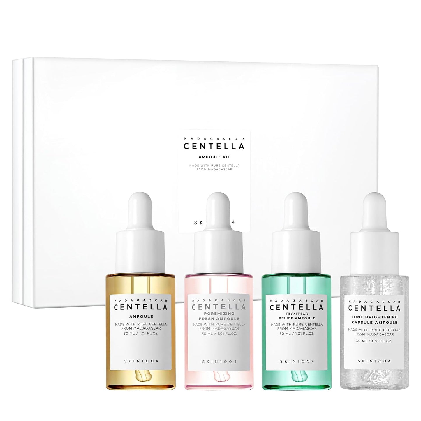 SKIN1004 Madagascar Centella Ampoule Kit, 4ea x 1.10 fl.oz