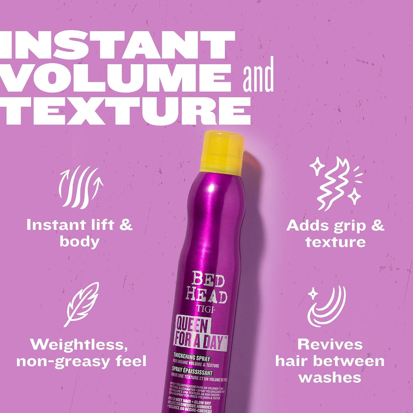 TIGI Bed Head Hair Thickening Spray, Queen for a Day – 10.5 Oz