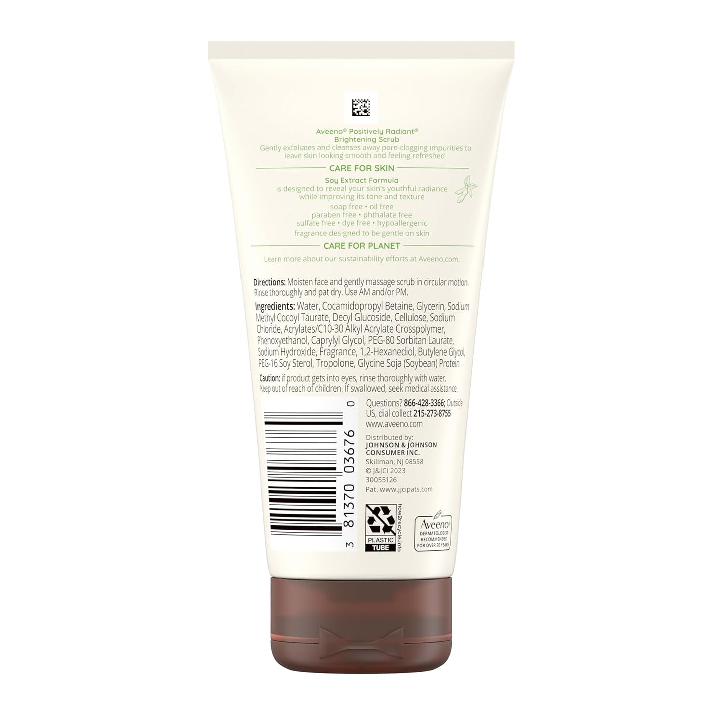Aveeno Positively Radiant Skin Brightening Facial Scrub - 5 oz